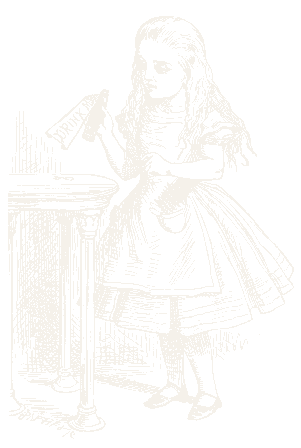 Alicia con la botella DRINK ME · Tenniel