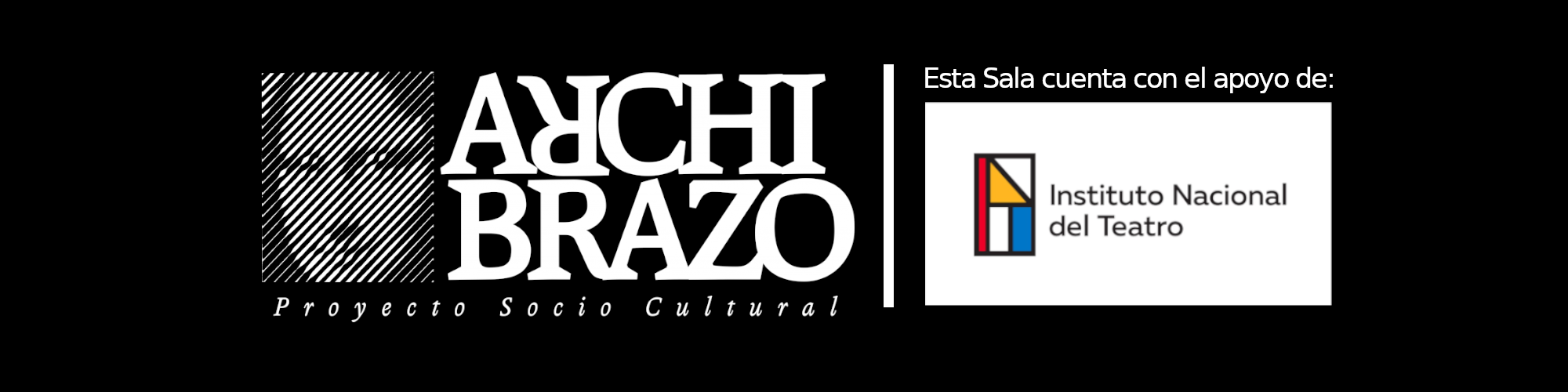 El logo del Archibrazo junto al crédito del Instituto Nacional del Teatro