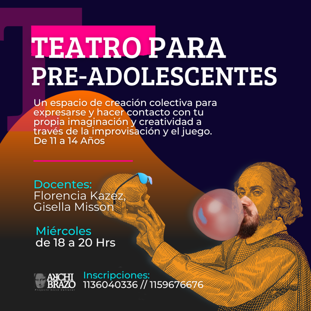 Flyer · Taller de Teatro para Pre-adolescentes