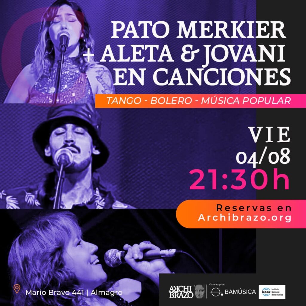 Flyer · Pato Merkier + Aleta & Jovani En Canciones