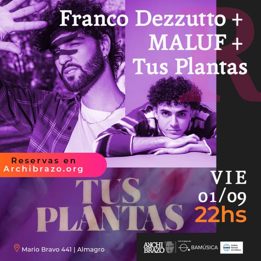 Flyer · Franco Dezzutto + MALUF + Tus Plantas
