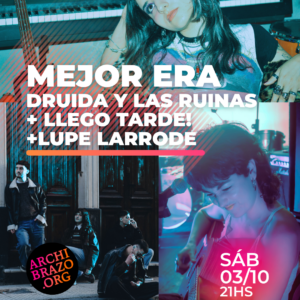 Mejorera Discos + Druida y las Ruinas + Llego Tarde!: + Lupe Larrode