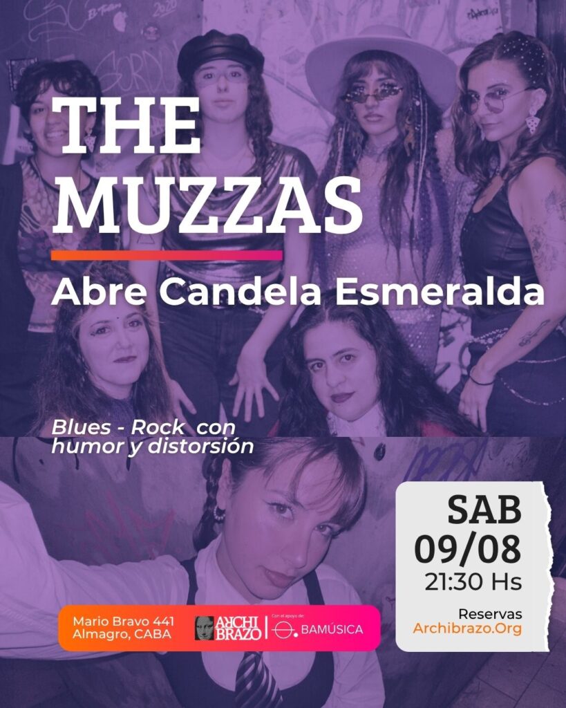 Flyer · The Muzzas | Abre Candela Esmeralda