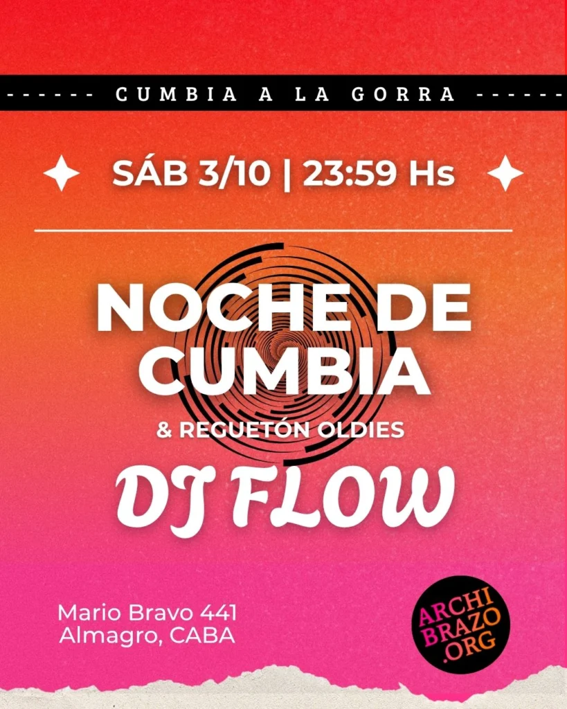 Flyer · Noche de cumbia & regueton oldies | DJ Flow