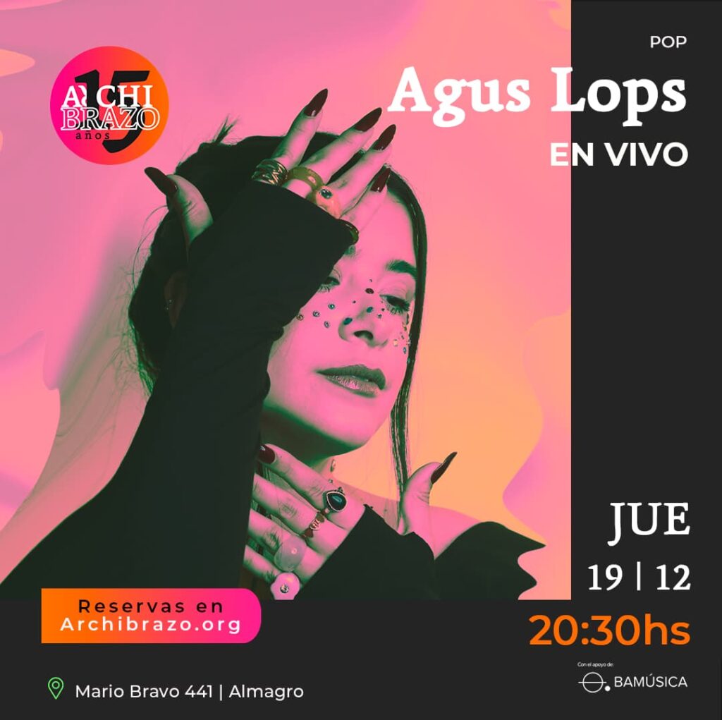 Flyer · Agus Lops - en vivo