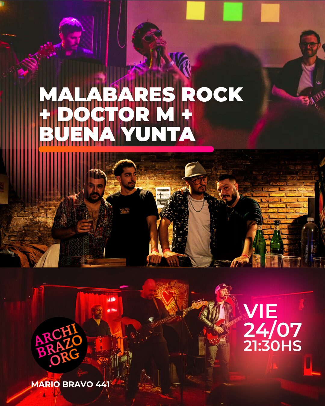 MALABARES ROCK  + Doctor M + Buena Yunta