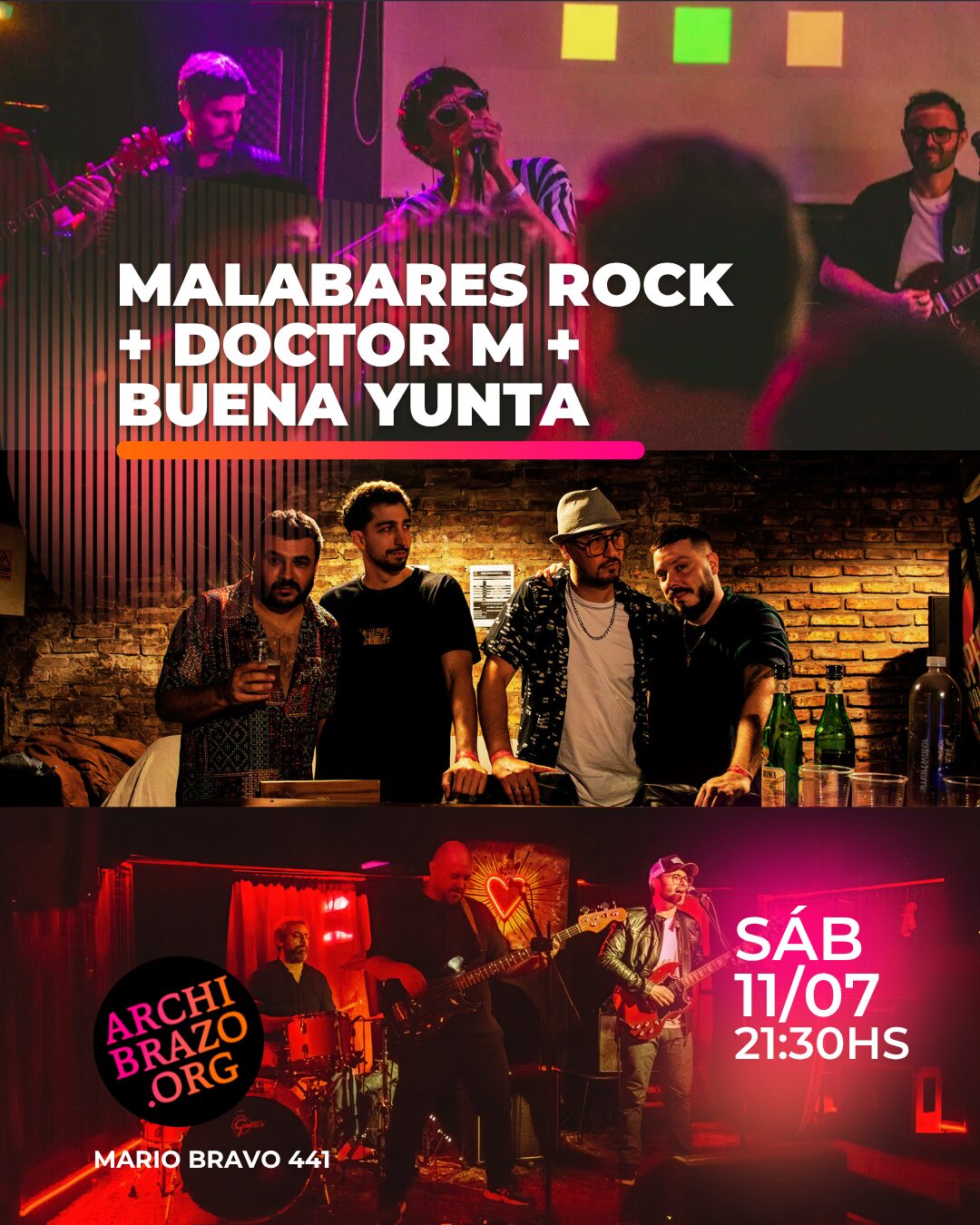 MALABARES ROCK + Doctor M + Buena Yunta