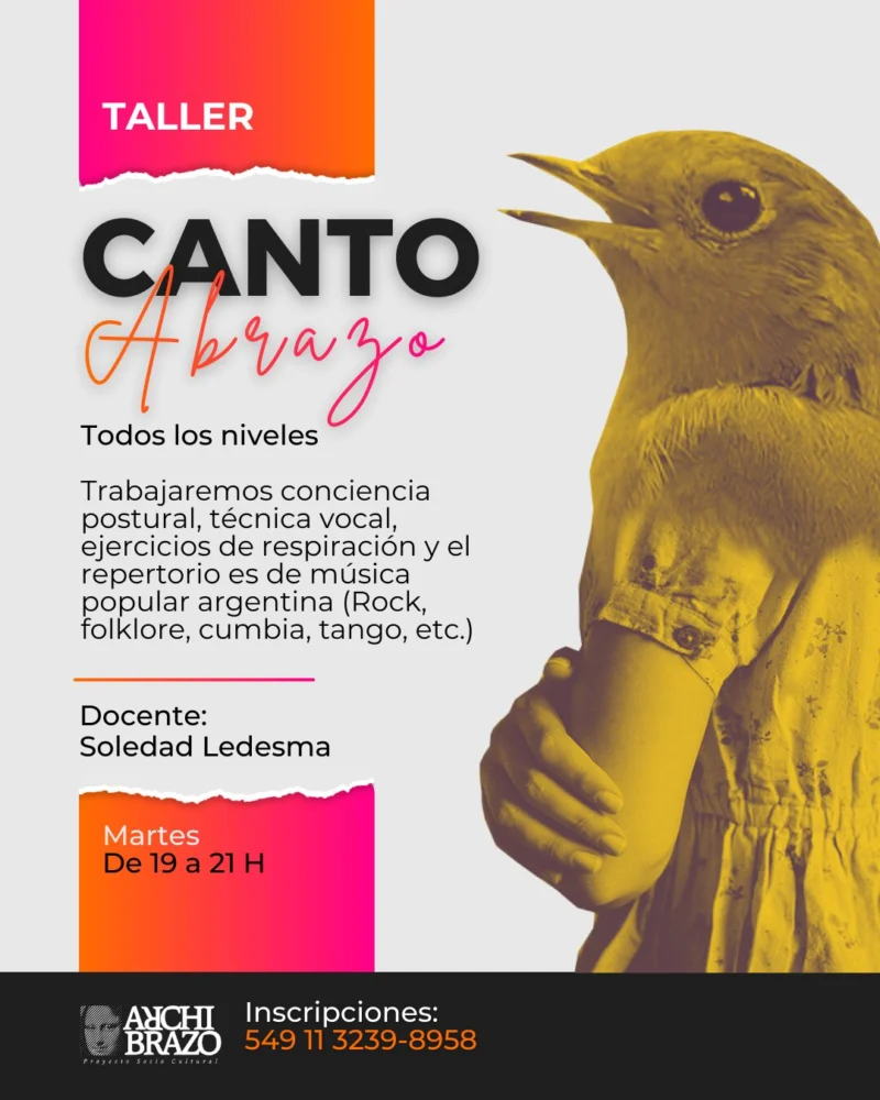 Flyer · Taller | Canto Popular CantaAbrazo